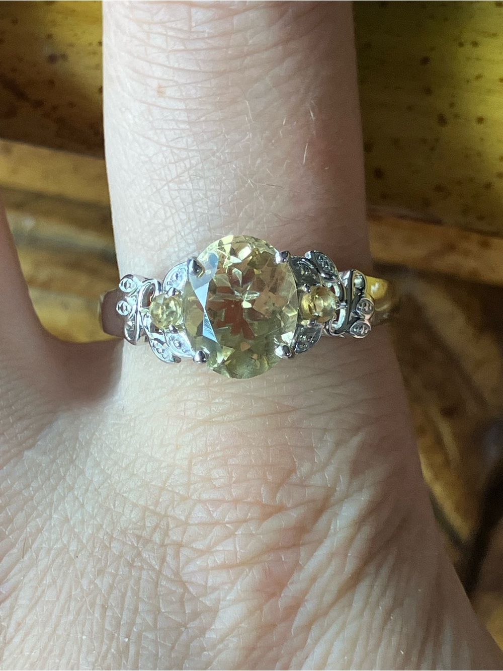 Brazilian Citrine Sterling Silver Ring Size 10